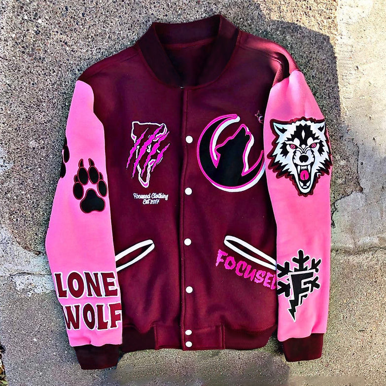 Retro trendy street color contrast sports jackets