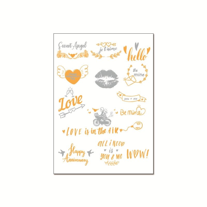23 Kinds Wedding Party Tattoo Bronzing Glitter Gold Stickers Temporary Body Makeup Waterproof Disposable tatouage temporaire