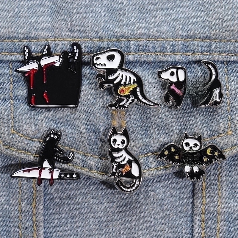 Punk Animal Skull Alloy Plating Unisex Brooches