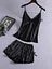 Xinyulin Lady Sexy Lingerie Backless Pyjamas Home Clothes Ice Silk Pajamas Set 2Pcs Cami Shorts Suit Attractive Sleepwear Loungewear
