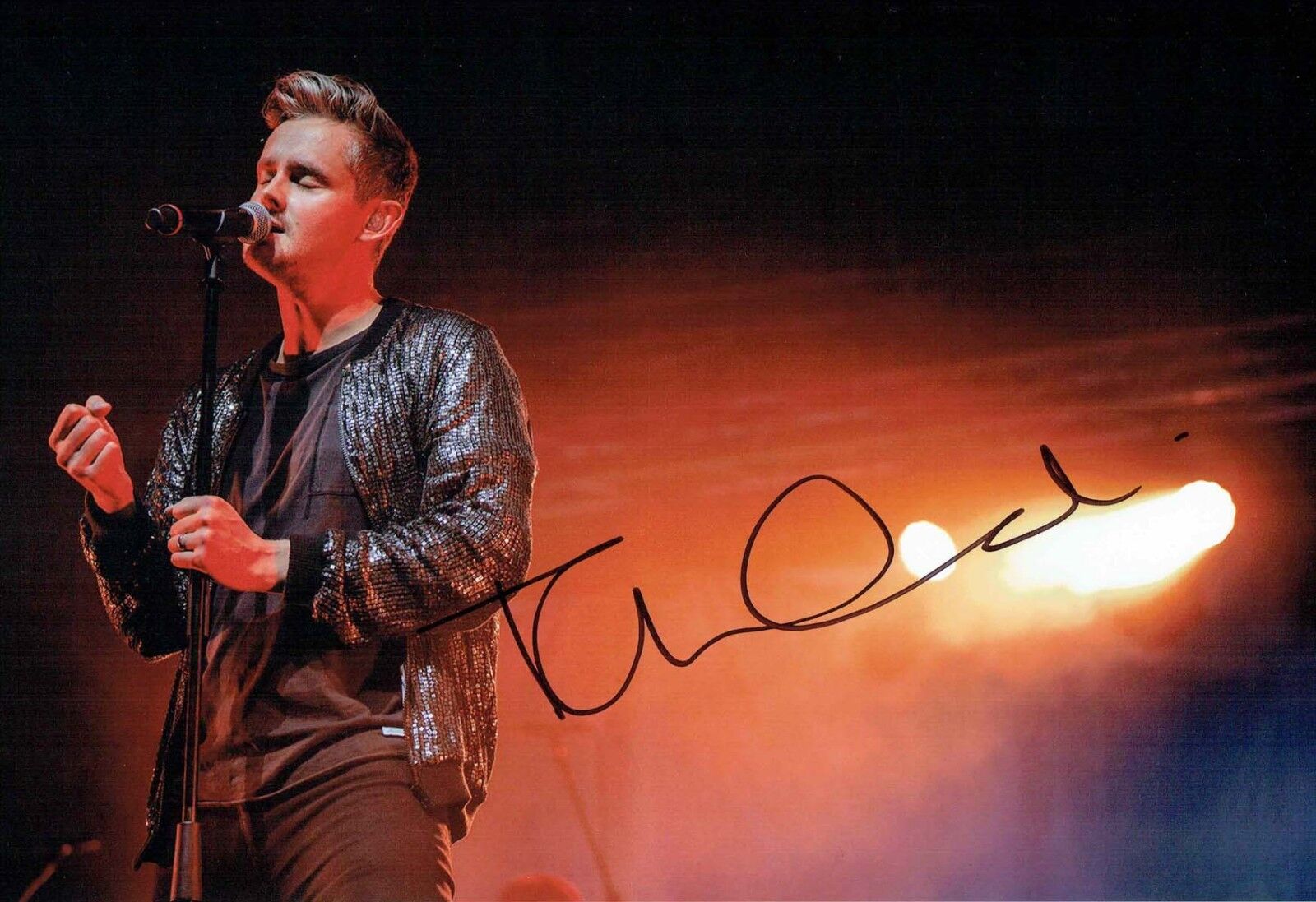 Tom CHAPLIN 2018 Signed Autograph 12x8 Photo Poster painting 1 Keane Lead Singer AFTAL COA