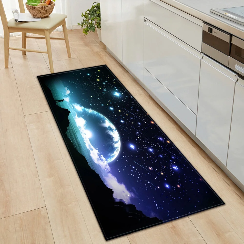 Modern Kitchen Floor Mat Microfiber Living Room Carpet Kitchen Anti-skid Mat Water-absorbent Door Mat Bedroom Decoration Carpet