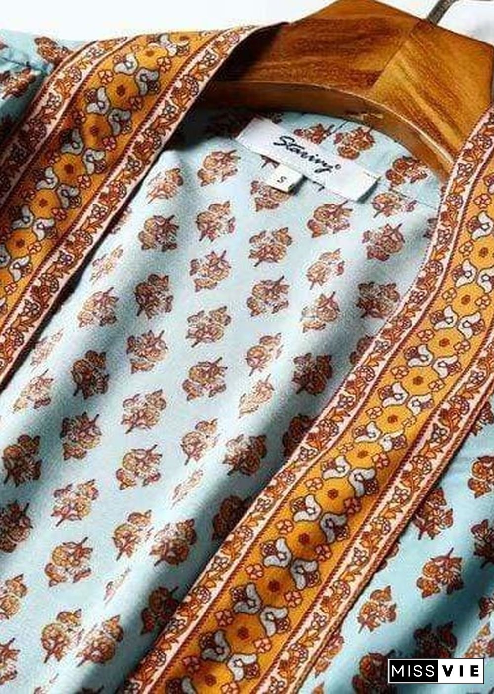 Women's Chic Brodie Belted Boho Kimono - Green Dress