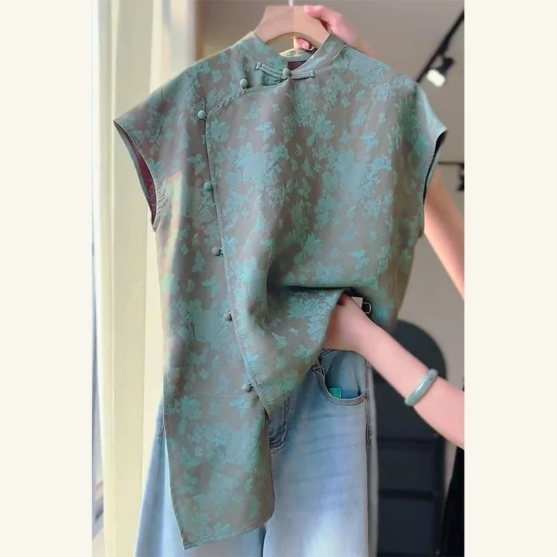 Athvotar Athvotar Chinese Chinese Style Young Style Buckle Improved Tang Shirt Jacket Woman 2025 Summer New Top Shirt