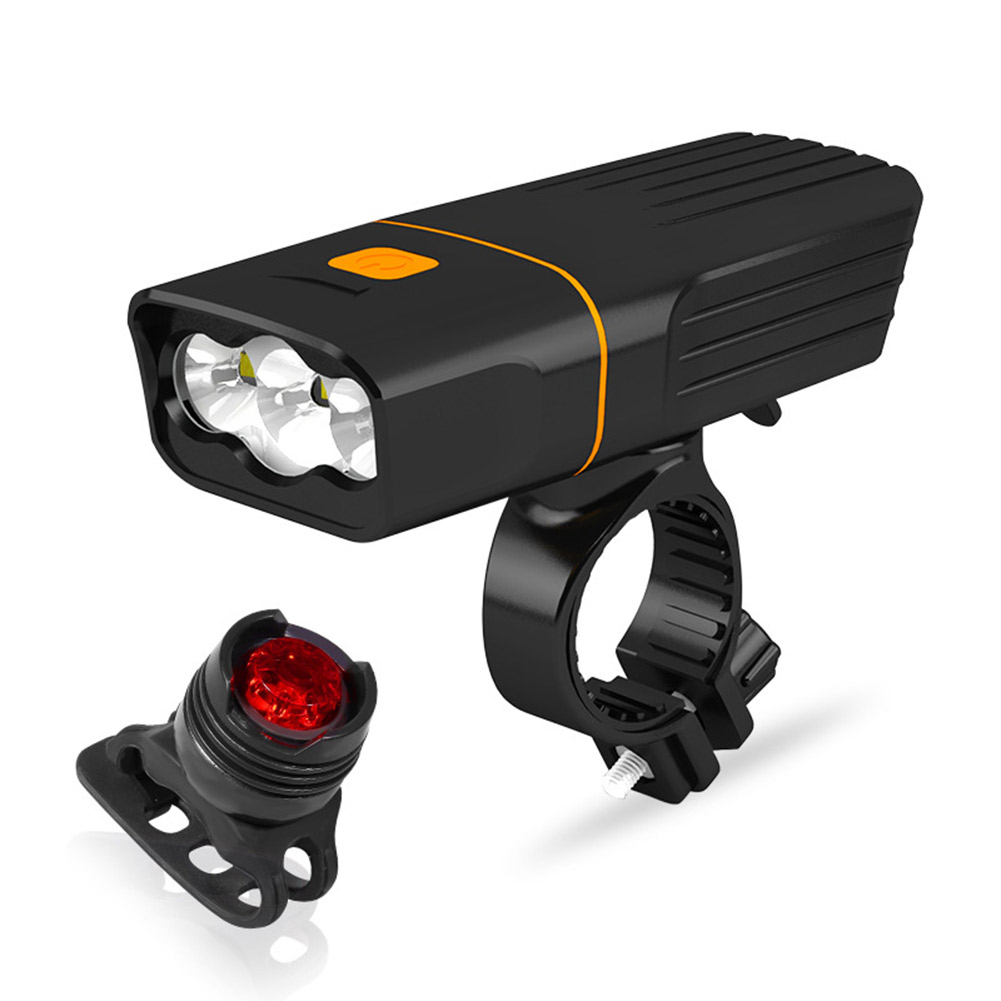 

2pcs MTB Bicycle Lights Waterproof 1000LM T6 LED Headlight Taillight Set, 501 Original