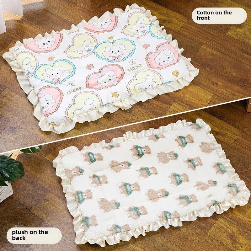 Spot Pet Sleeping Mat Thickened Autumn And Winter Warm Mat Cat Dog Universal Blanket Mat Pet Supplies