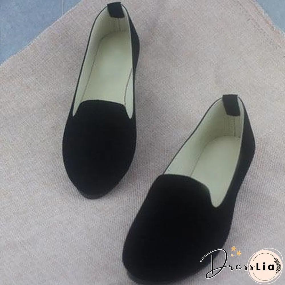 Plus Size Women Candy Color Loafers Flats Sweet Casual Shoes