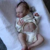 17'' Real Lifelike Sleeping Girl Reborn Cloth Body Baby Doll Sadiera with Heartbeat💖 & Sound🔊 - RBBI-Myrebornbabydoll&reg; Myrebornbabydoll&reg;