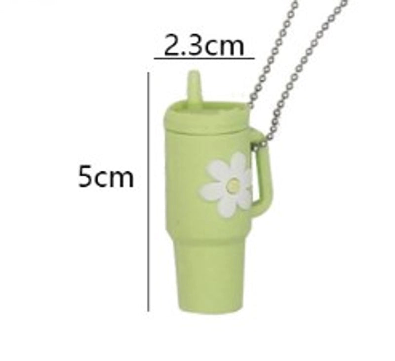 Cartoon Style Cup Flower Soft Glue Women’s Keychain