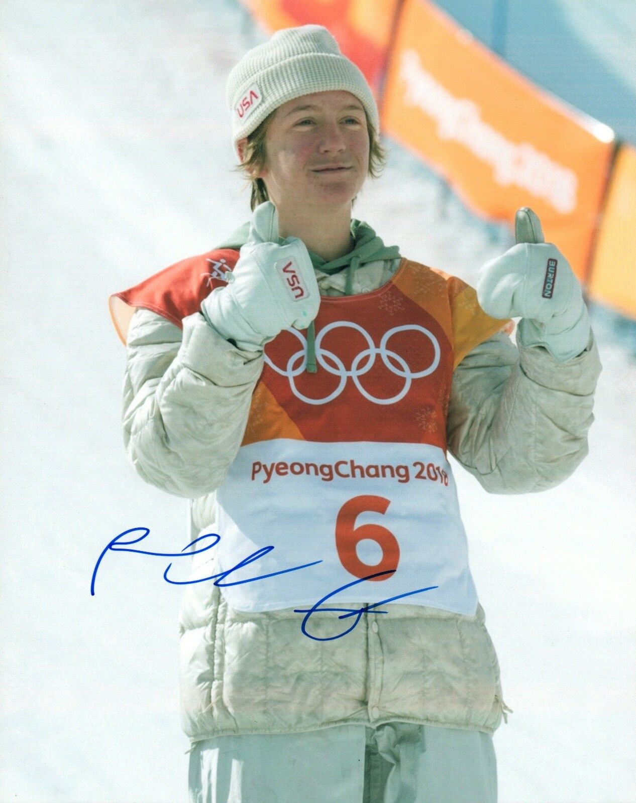 Red Gerard Signed Autograph 8x10 Photo Poster painting 2018 Olympics Gold Snowboarding COA