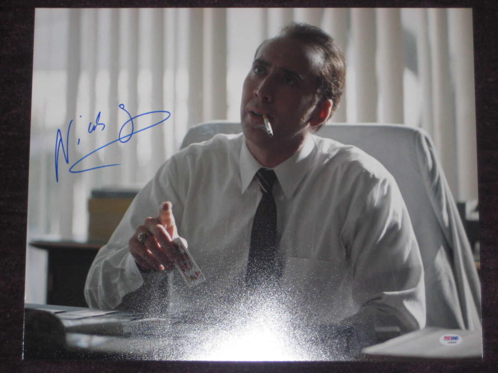 NICOLAS CAGE Signed 16 x 20 Photo Poster painting with PSA COA