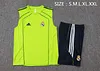 2025/2026 Real Madrid Pre-Match Training Grass Green Vest+Shorts Football1:1 Thai Quality