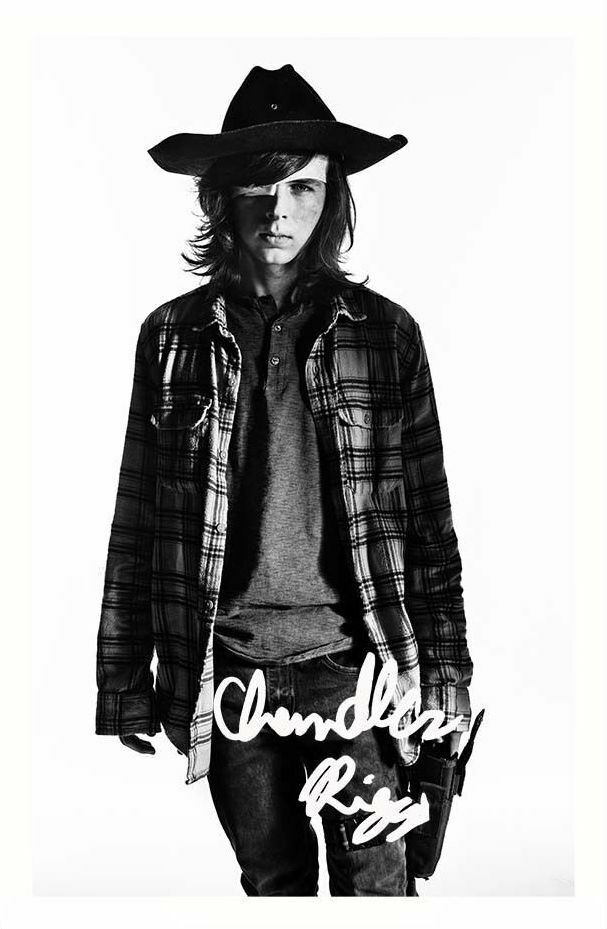 CHANDLER RIGGS - THE WALKING DEAD AUTOGRAPH SIGNED Photo Poster painting POSTER PRINT