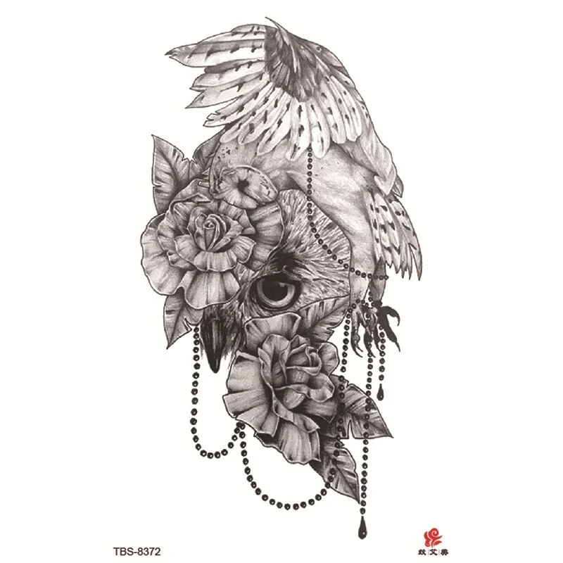 Sdrawing Temporary Tattoo Sticker Forest Lion Tiger Flash Tattoos Women Skeleton Skull Bodi Art Arm Fake Tatoo Men Body Woman