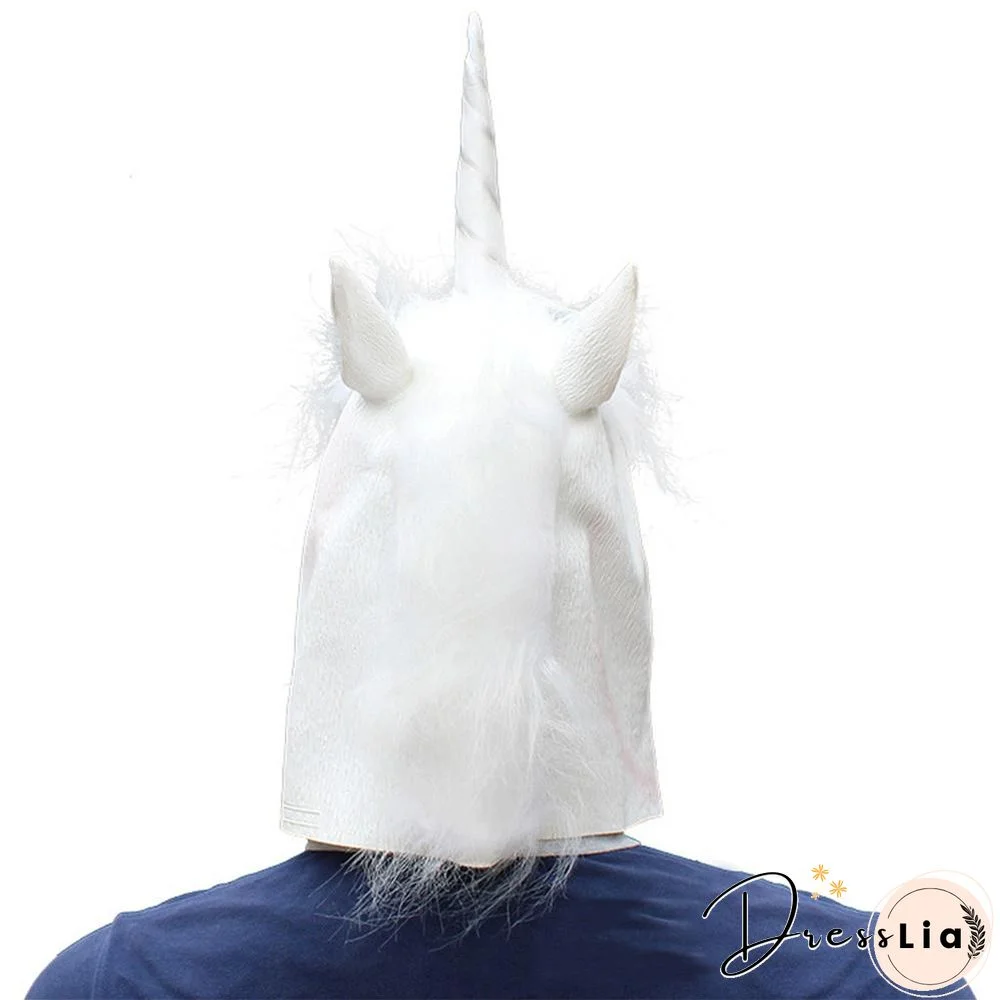 Halloween Unicorn Mask Halloween Animal Party Full Head Mask