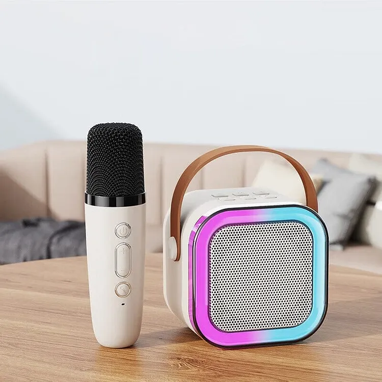 Mini Karaoke Machine with Wireless Microphones 
