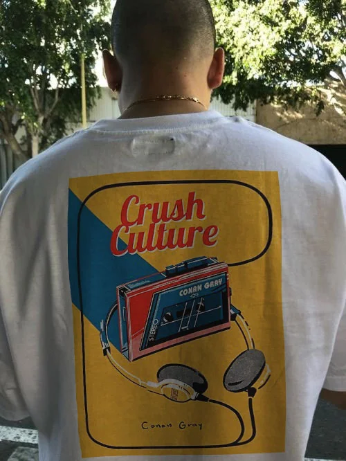 Cruah Culture Printing Casual Men's T-shirt — White