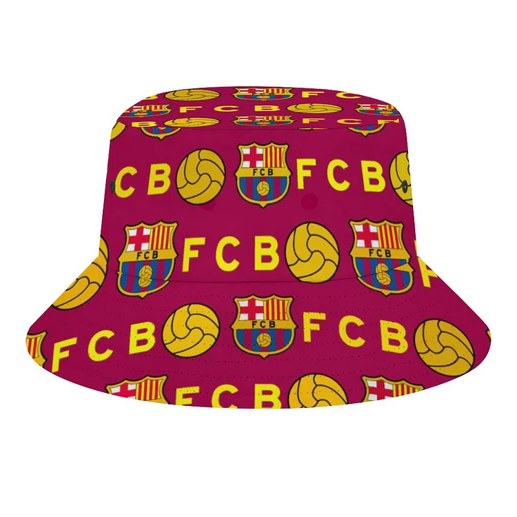 FC Barcelone Chapeau De Godet D' Impression De Vache Unisexe Pliables Bucket Hat