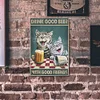 Cat Drinking - Metal Tin Signs(8*12Inch/12*16Inch) - Bar&Animal