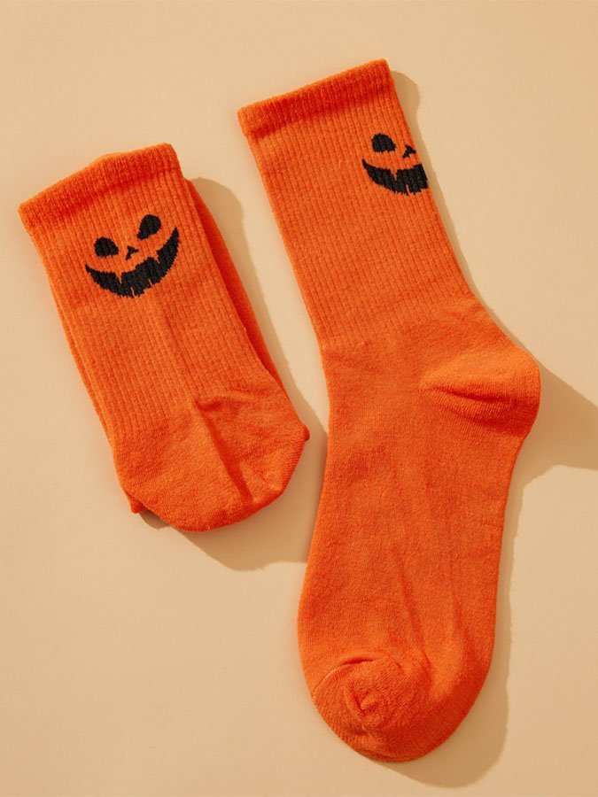 Halloween Funny Grimace Personality Trend Socks