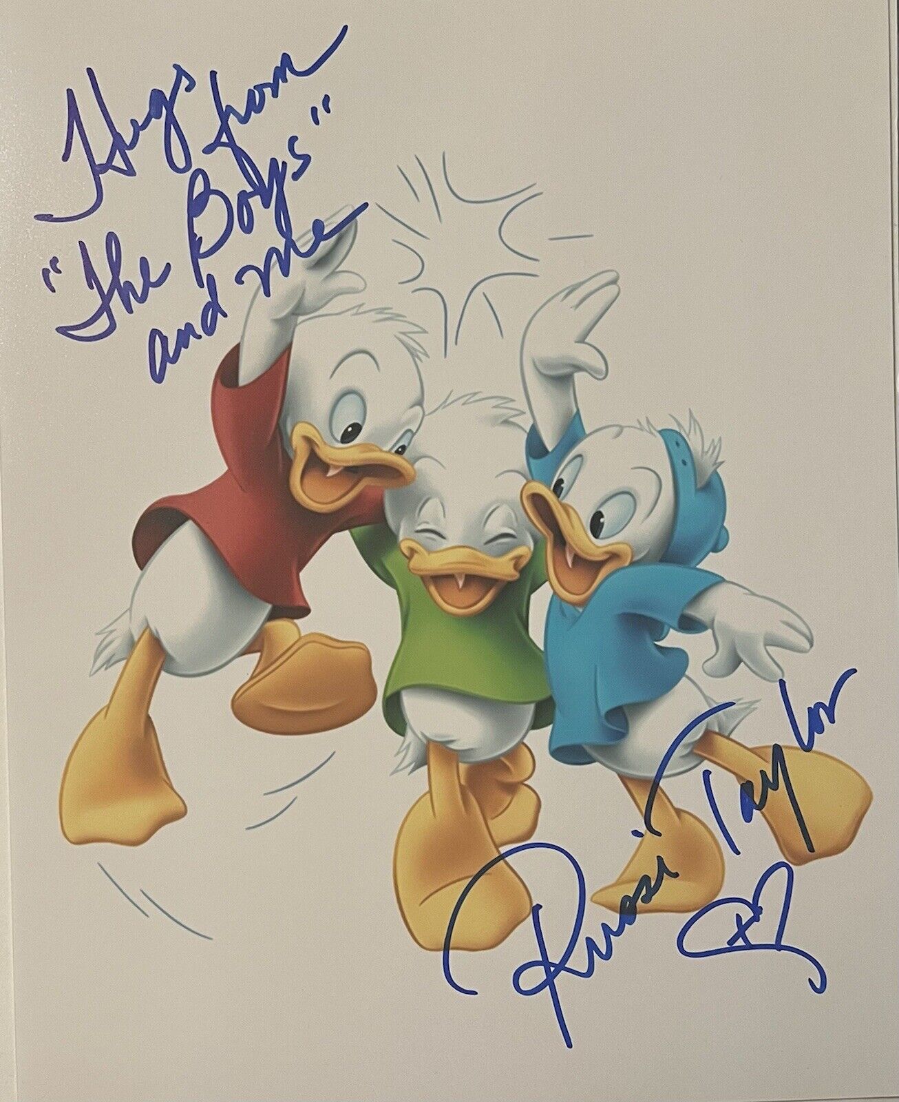 Russi Taylor Huey Dewey and Louie? Autographed Signed 8x10 Color Photo Poster painting Disney