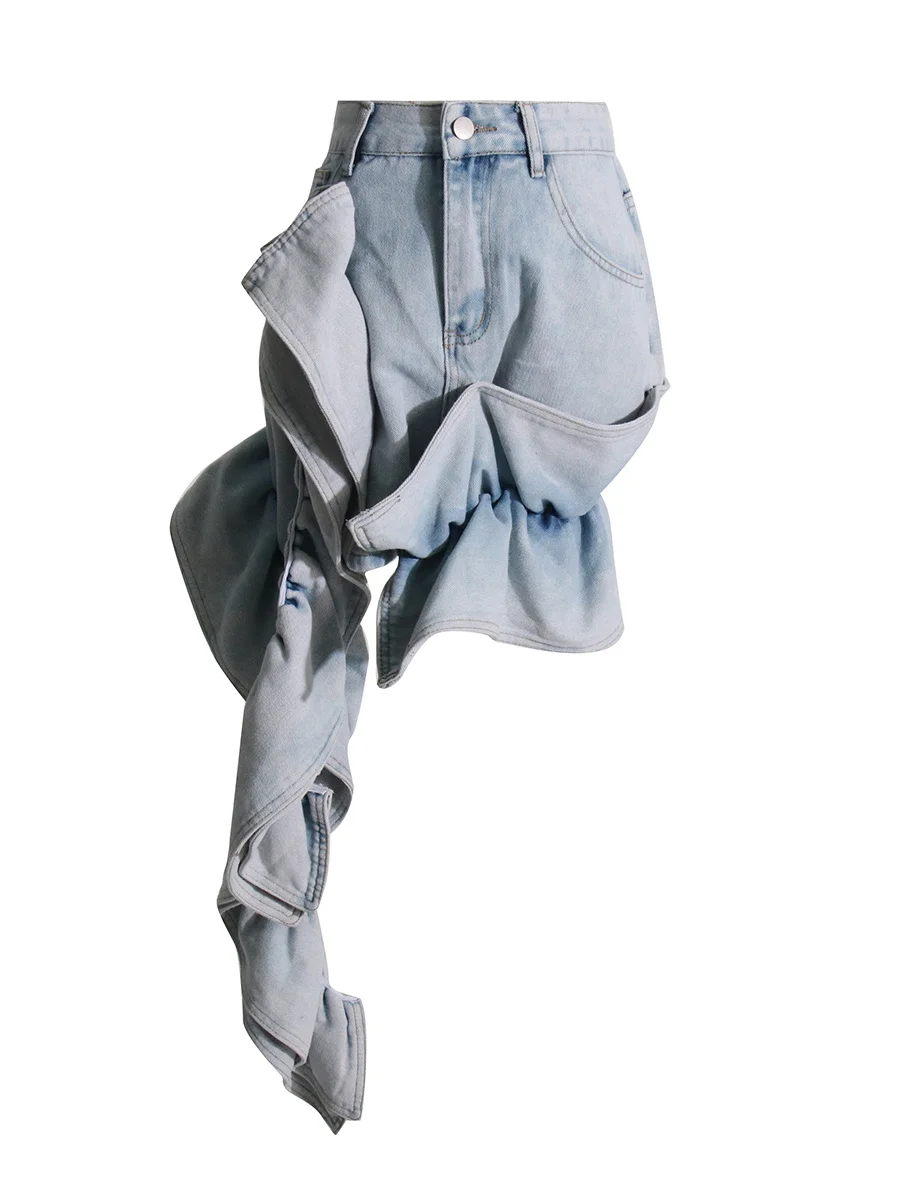 Woherb Woherb Spring New Fashion Temperament Splicing Flounce Pressure Pleated Design Sense High Waist Show Thin Skirt A Word Skirt-Outfit Ideas