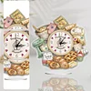 (US Local)5D DIY Special Shape Diamond Painting Desk Ornament Handmade Clock Kit(Bake Time)