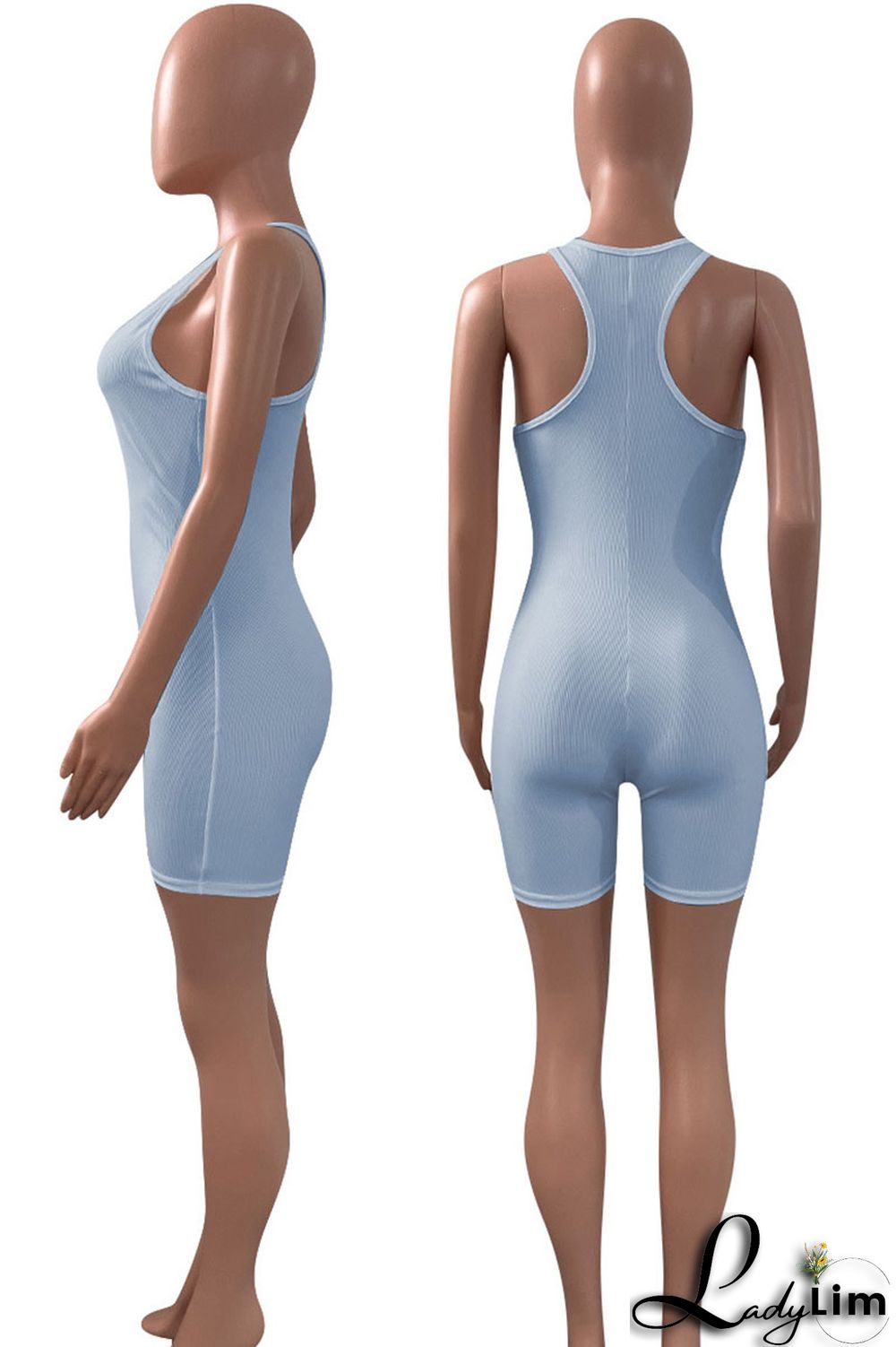 Black Casual Sportswear Solid Split Joint U Neck Regular Jumpsuits