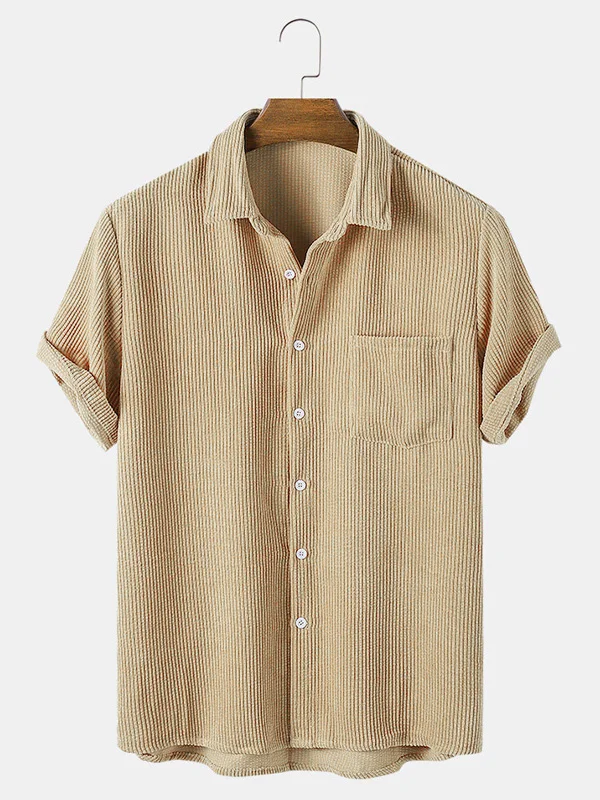 Simple Solid Color Casual Short-Sleeved Shirts