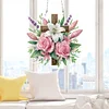 (US Local)Cross Rose Theme   DIY Diamond Art Pendant Wall Decor for Home & Windows