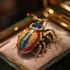 Original Design Siberian-Style Beetle Brooch - A Natural Art Collectible