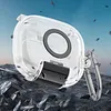 for  Powerbeats Accessories TPU Earphone Case with Safety Lock and Carabiner TPU Shockproof Cover Anti Drop Clear Cover Case Earbuds Accessories