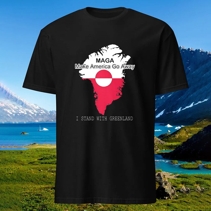 Maga Make America Go Away Unisex 'i Support Greenland' T-shirt artswardrobe