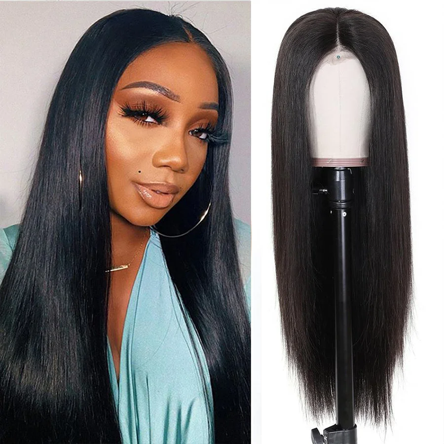 Junoda Hair Straight Transparent Lace Front Human Hair Wigs Pre Plucked Brazilian Remy Hair