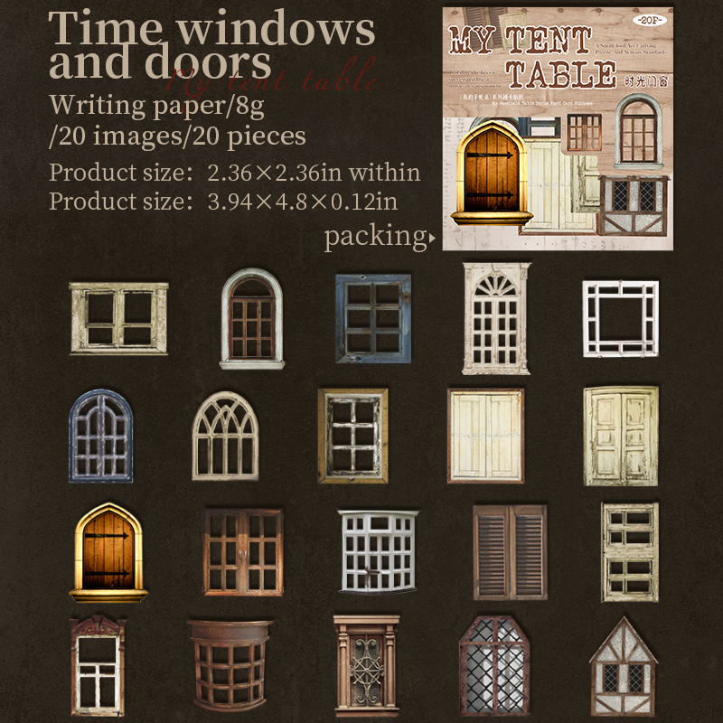 Sticker - My Tent Table Series Vintage Old Objects Window Landscape 