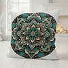 Green Mandala Stamped Cross Stitch Pillow Cover Kit 11CT 3-Strand Embroidery 45x45cm Zippered Cushion Case tapestrymarket