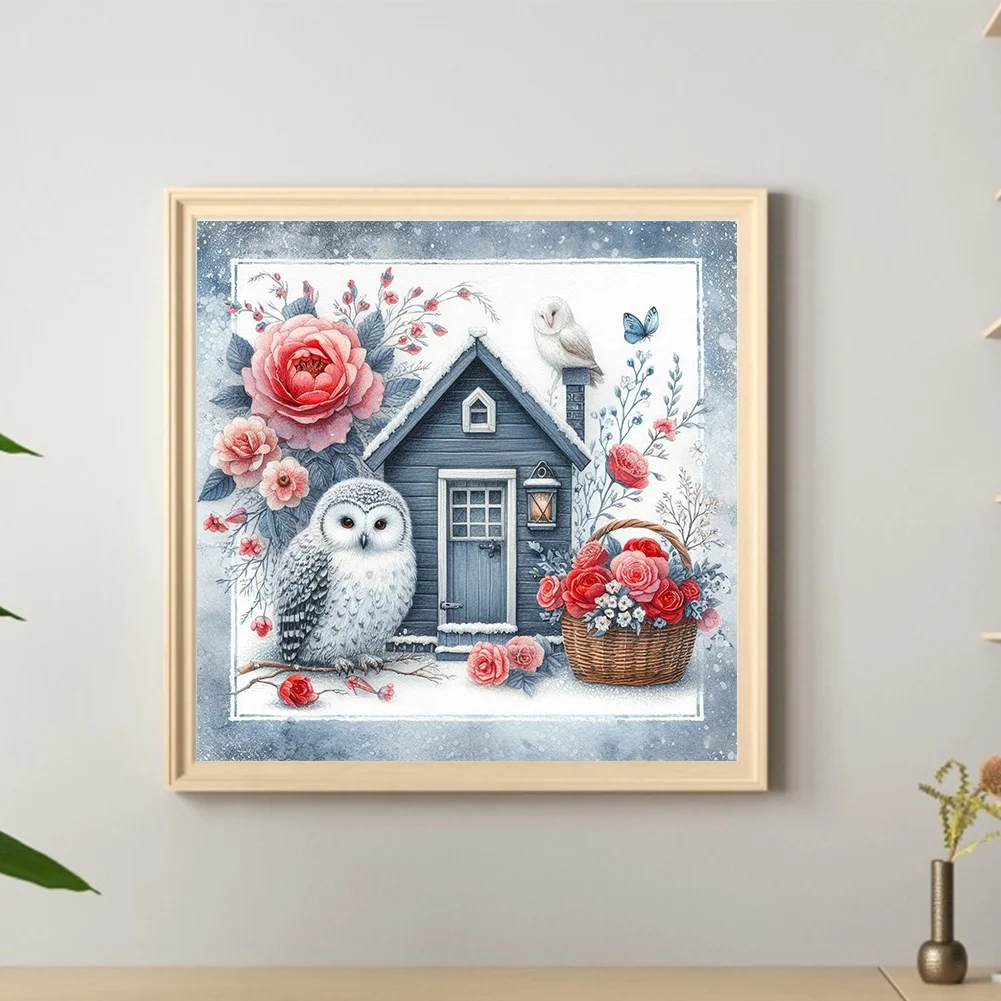 Diamond Painting - Full Round Drill - Owl Net(Canvas|40*40cm)