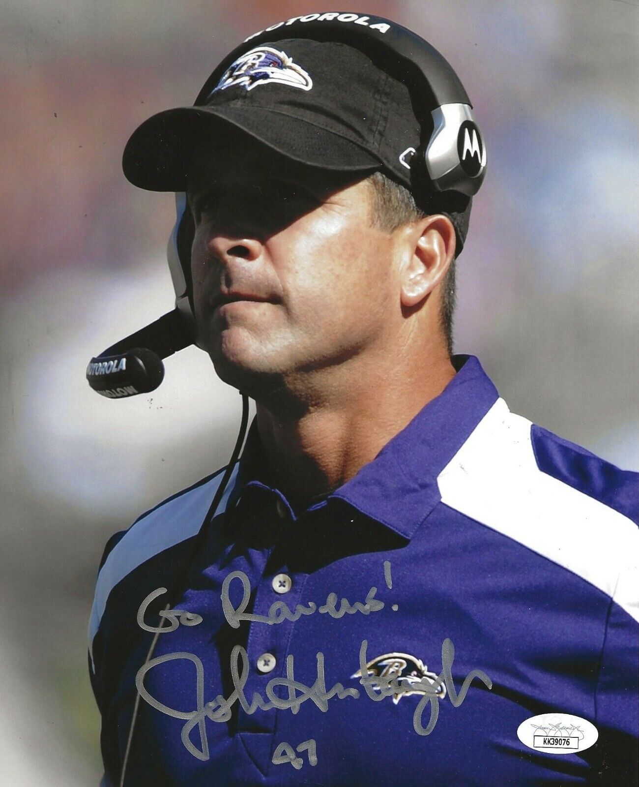 John Harbaugh signed Baltimore Ravens 8x10 Photo Poster painting autographed 2 JSA