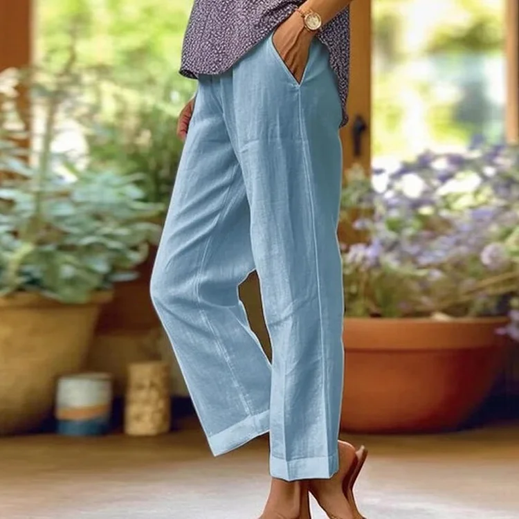 Solid Color Simple Loose Casual Pants