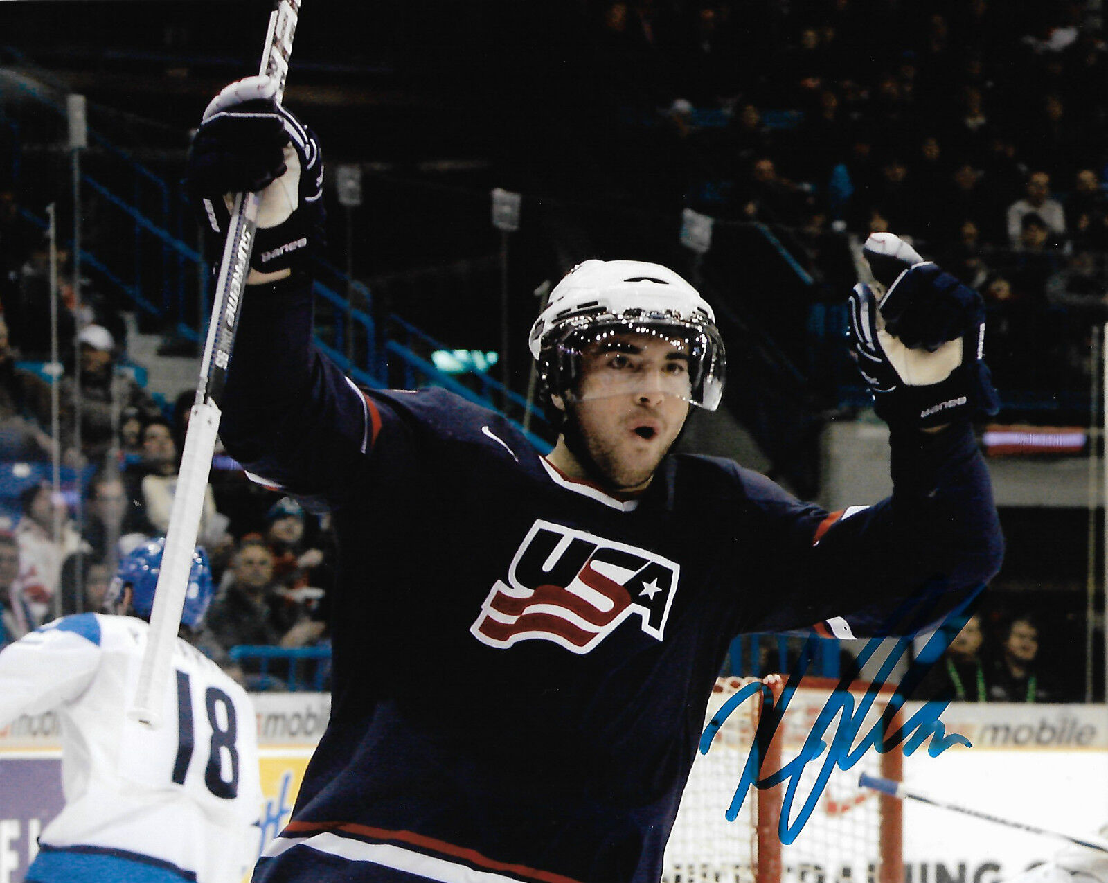 Team USA Kyle Palmieri Signed Autographed 8x10 NHL Photo Poster painting COA B