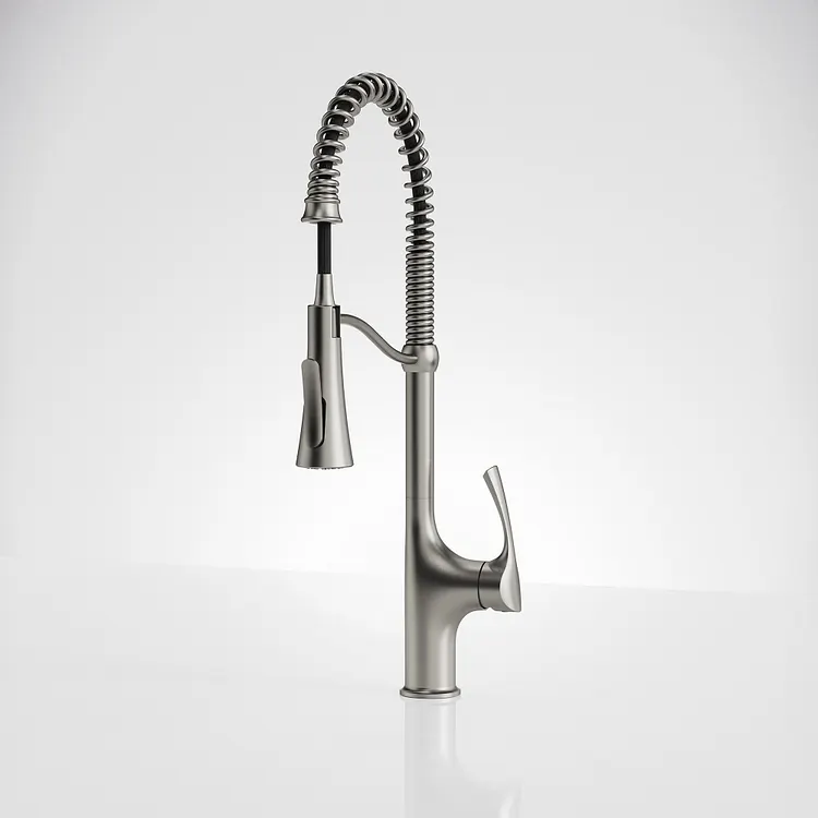 EVERSTEIN Commercial Pull Down Kitchen Faucet Stainless Steel