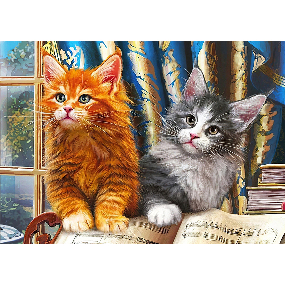 

Cat - Round Drill Diamond Painting - 40*30CM, Round diamond 30*40cm, 501 Original