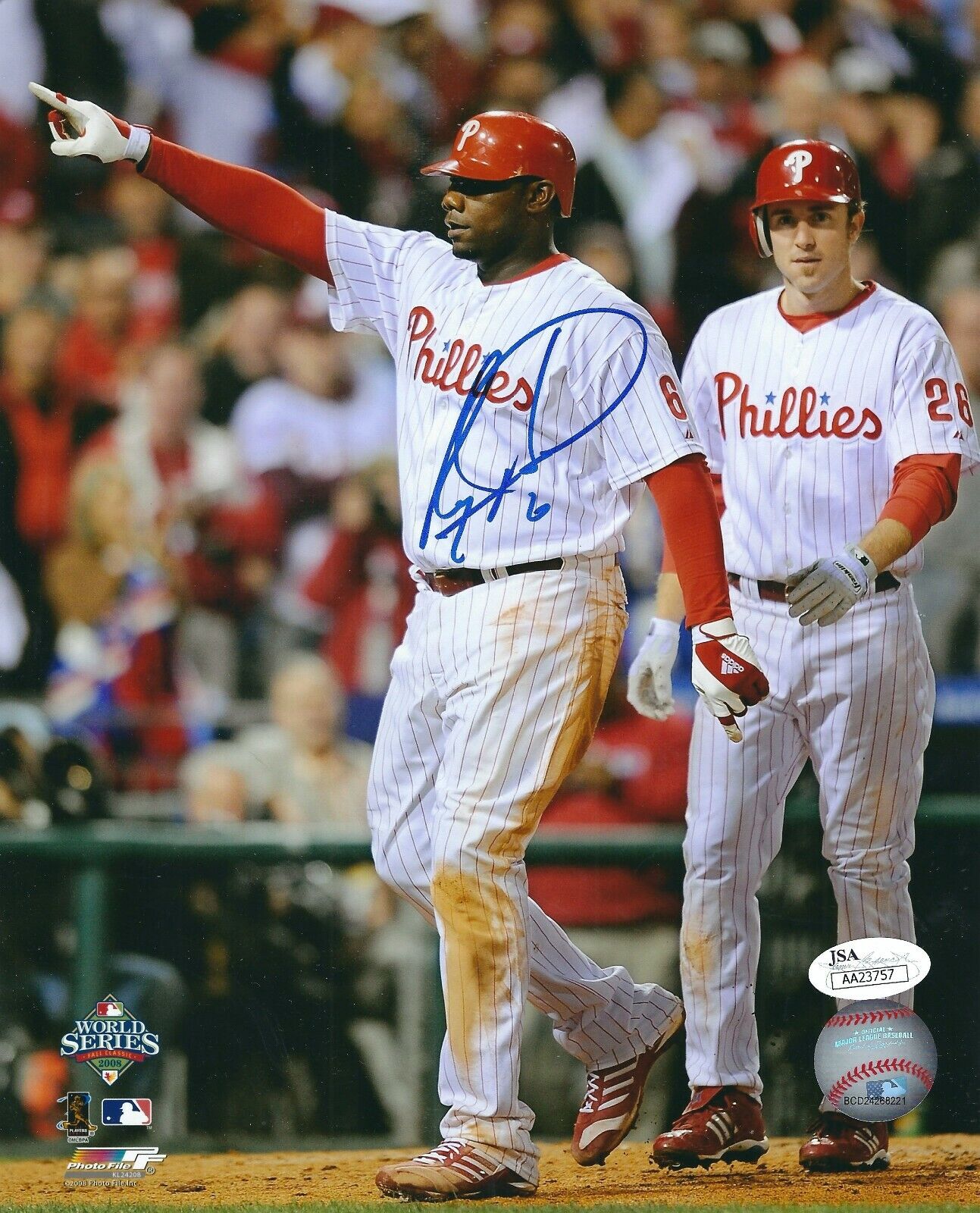 Signed 8x10 RYAN HOWARD Philadelphia Phillies Autographed Photo Poster painting - JSA COA