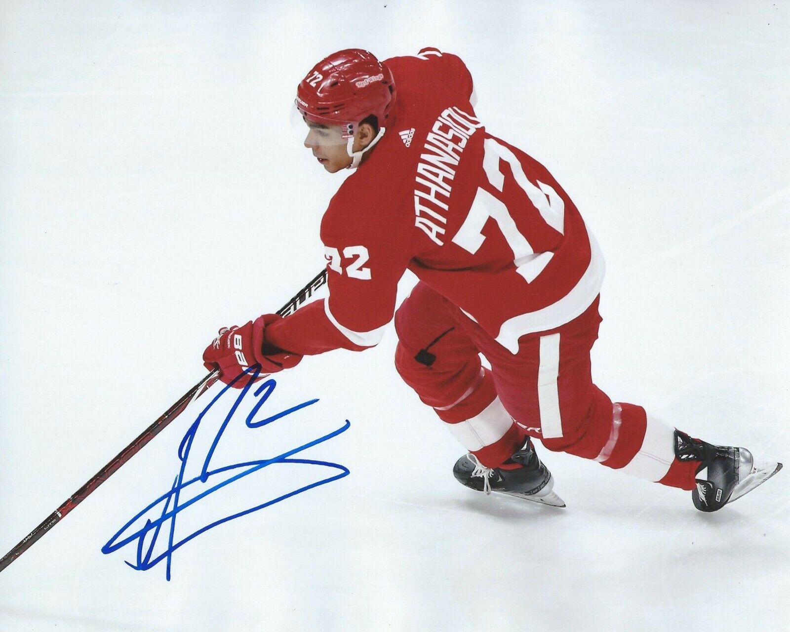 Andreas Athanasiou Signed 8x10 Photo Poster painting Detroit Red Wings Autographed COA B