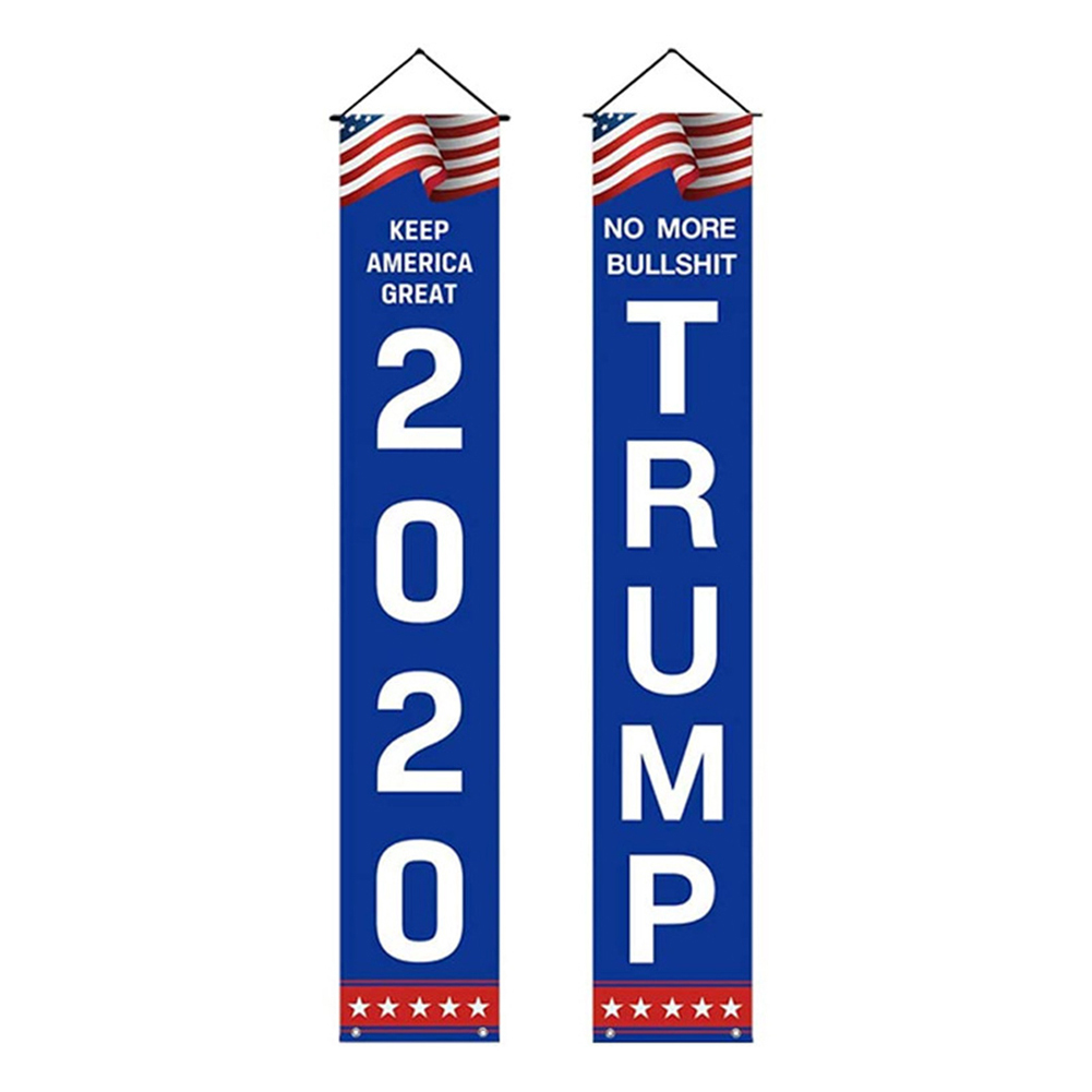 

2020 U.S. General Election Trump Flag Couplet Presidential Campaign Banner, 501 Original