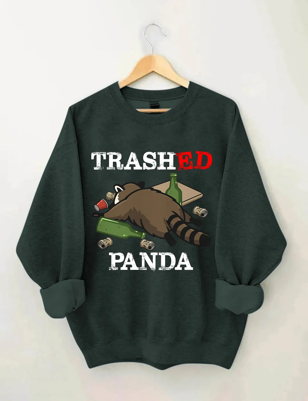 Trashed Panda Funny Raccoon Sweatshirt