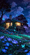 Luxury AB Velvet Diamond Painting Kit - Starry Cabin