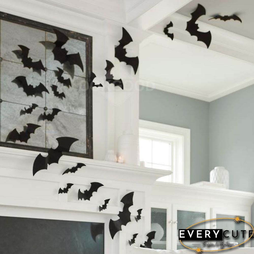 3D PVC Bat Wall sticker For Halloween Decoration