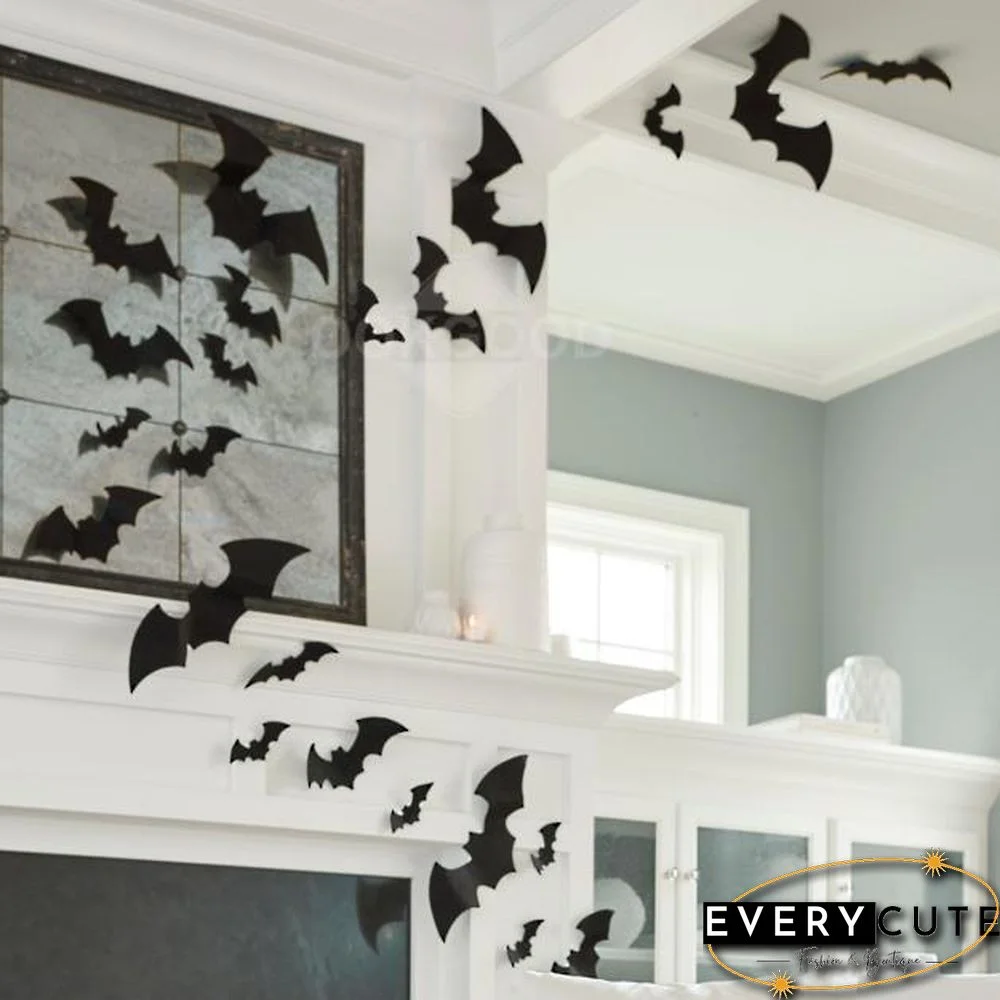 3D PVC Bat Wall sticker For Halloween Decoration