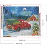 Red Christmas Truck-Full Round Diamond Painting 50*60CM